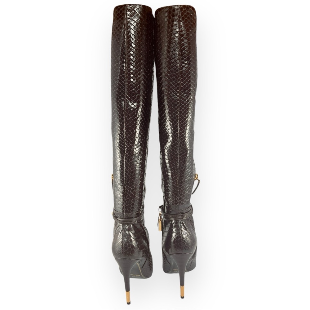 Authentic Tom Ford Anaconda Knee High Padlock Bro… - image 5